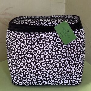 KATE SPADE LEOPARD HEART LUNCH TOTE BAG:NWT LEOPARD HEART